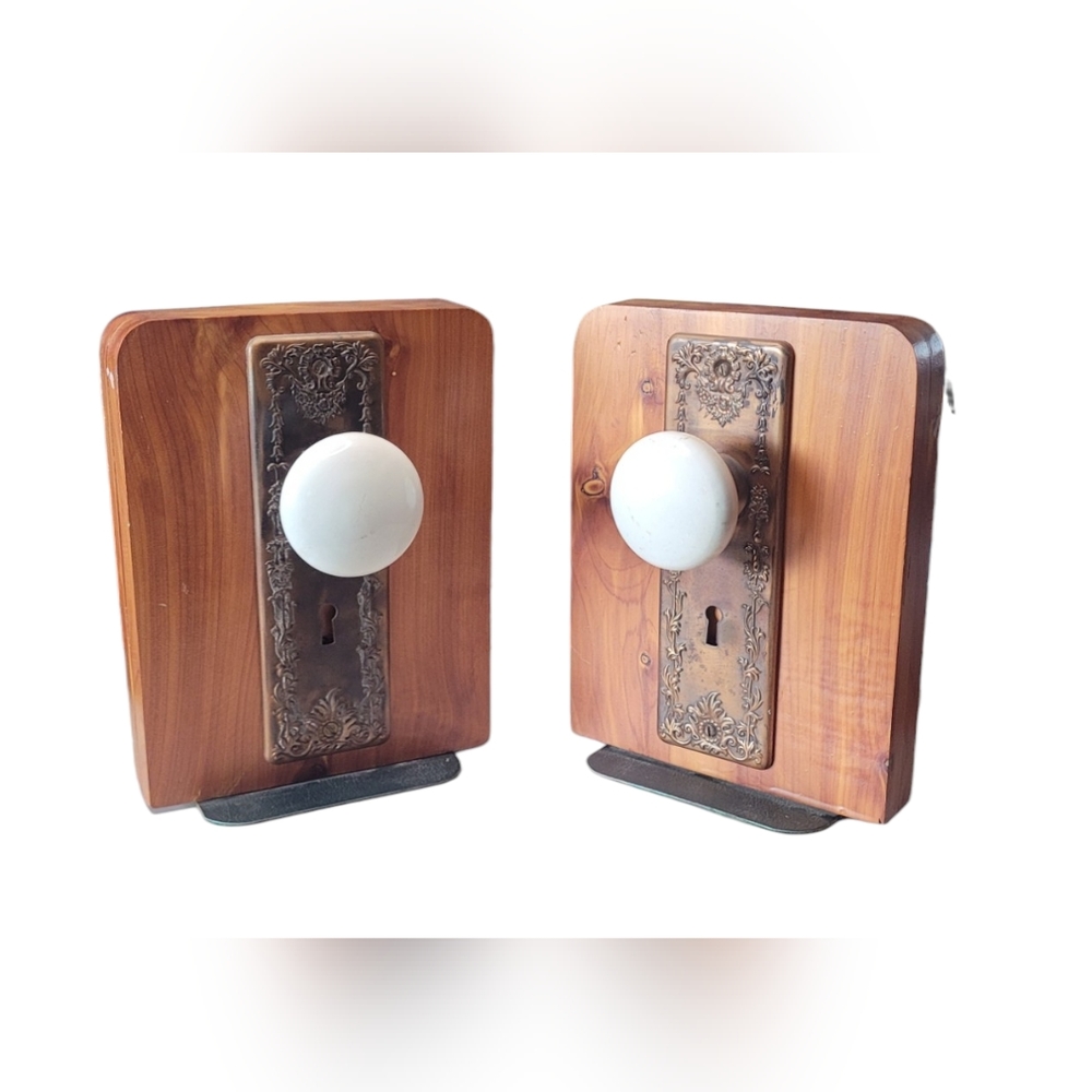 Vtg Porcelain Doorknob Bookends - Picture 12 of 16